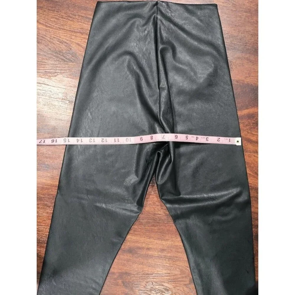Commando Faux Leather Pull On High Waisted Skinny Leggings Black Women's Small - Picture 7 of 7